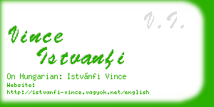vince istvanfi business card