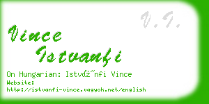 vince istvanfi business card